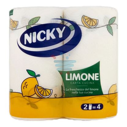 NICKY CARTA CUCINA LIMONE 2 ROTOLI 2 VELI