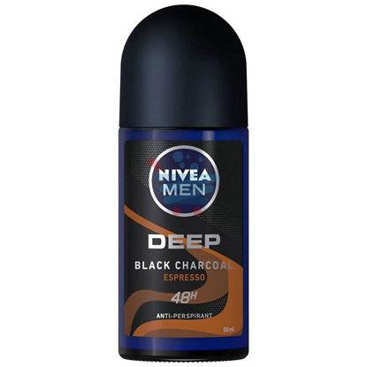 NIVEA DEO ROLLON DEEP BLACK CHARCOAL ESPRESSO 50ML