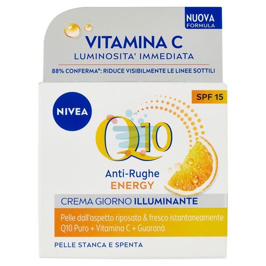 NIVEA Q10 ANTI-RUGHE ENERGY CREMA GIORNO ILLUMINANTE SPF 15 PELLE STANCA E SPENTA 50 ML