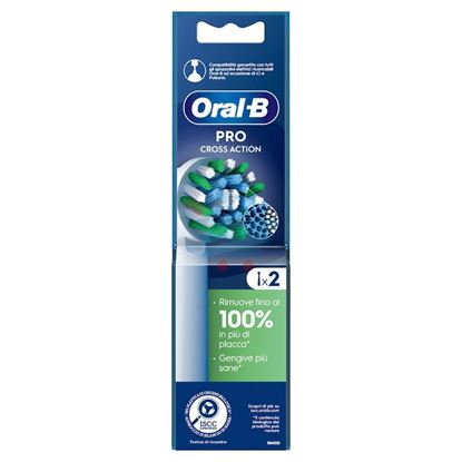 ORAL-B SPAZZOLINO RICARICA ELETTRICO POWER CROSS ACTION 2 PEZZI