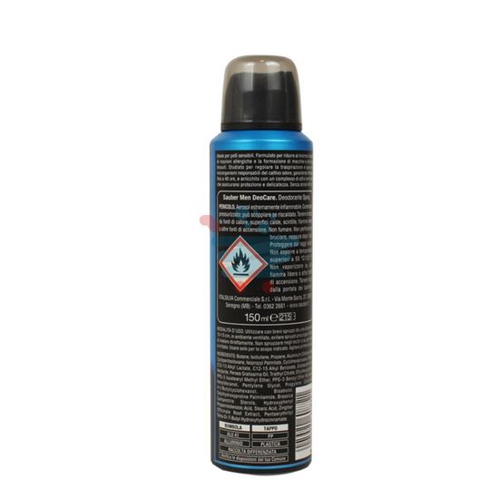 SAUBER MEN DEO CARE PELLI SENSIBILI 48h SPRAY 150 ML