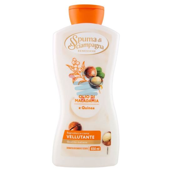 SPUMA DI SCIAMPAGNA BAGNO OLIO DI MACADAMIA E QUINOA 650ML