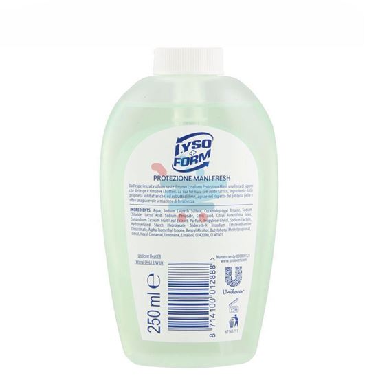 LYSOFORM PROTEZIONE MANI SAPONE LIQUIDO FRESH DETERGE E RICARICA 250 ML