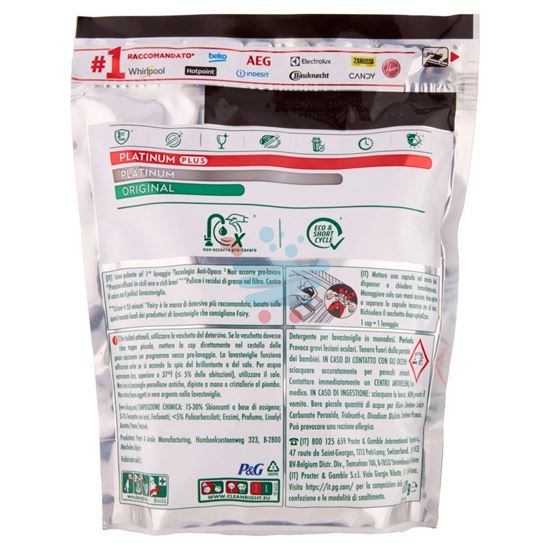 FAIRY PASTIGLIE LAVASTOVIGLIE PLATINUM PLUS ALL IN ONE 40 CAPSULE 620 GR