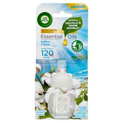 AIR WICK ESSENTIL OILS RICARICA DIFFUSORE ELETTRICO SOFFICE COTONE 19ML