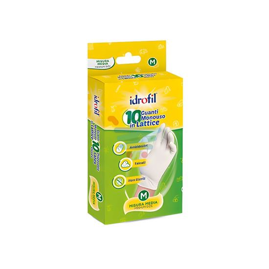IDROFIL GUANTI IN LATTICE 10PZ MIS.M