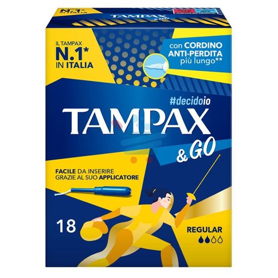 Confezione Tampax Go Regular da 18 assorbenti interni con applicatore