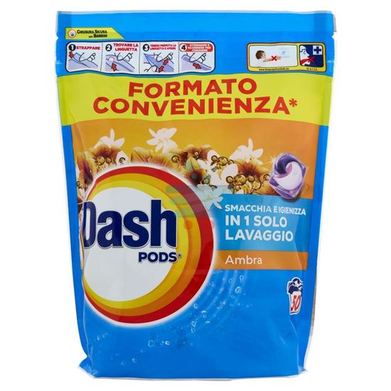 DASH PODS DETERSIVO LAVATRICE AMBRA 50 LAVAGGI 955 GR