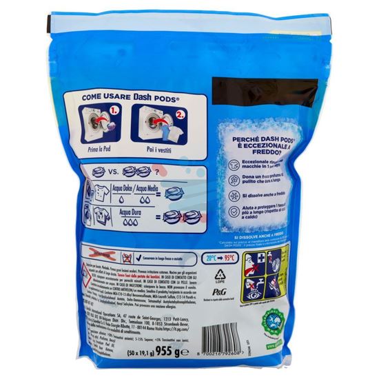 DASH PODS DETERSIVO LAVATRICE AMBRA 50 LAVAGGI 955 GR