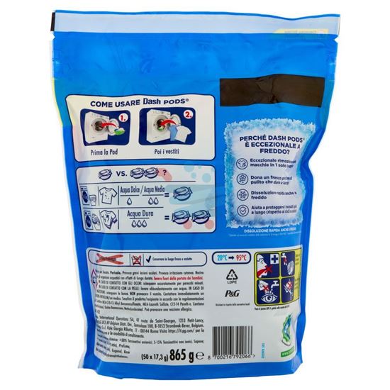 DASH PODS DETERSIVO LAVATRICE COLORE 50 LAVAGGI 955 GR