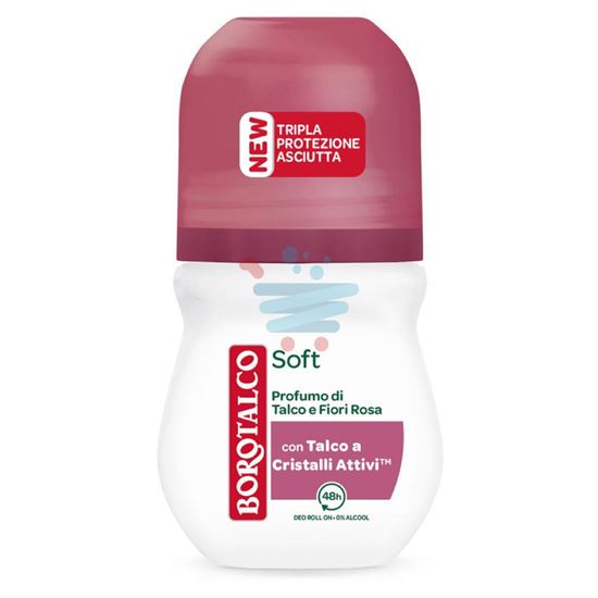 BOROTALCO DEO ROLLON SOFT TALCO E FIORI DI ROSA 50ML