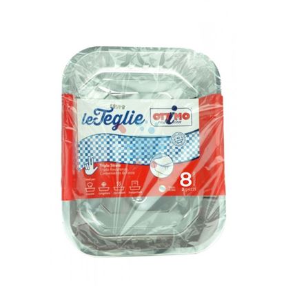 LE TEGLIE OTTIMO IN ALLUMINIO 8 PORZIONI 2 PEZZI