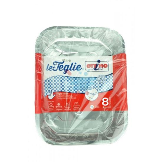 LE TEGLIE OTTIMO IN ALLUMINIO 8 PORZIONI 2 PEZZI