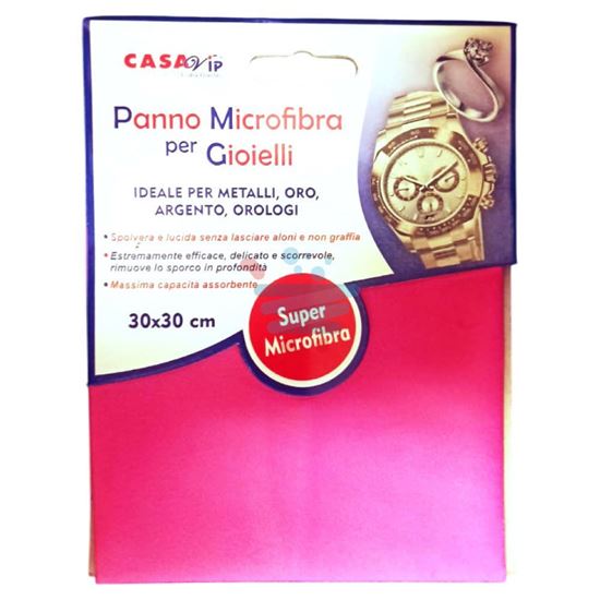 CASAVIP PANNO MICROFIBRA PER GIOIELLI 30X30CM VARI COLORI