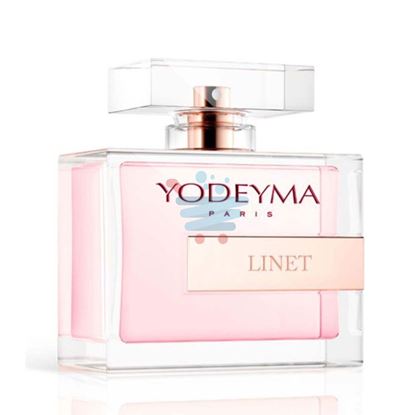 Particolare tappo e spruzzatore rosé del profumo Yodeyma Linet