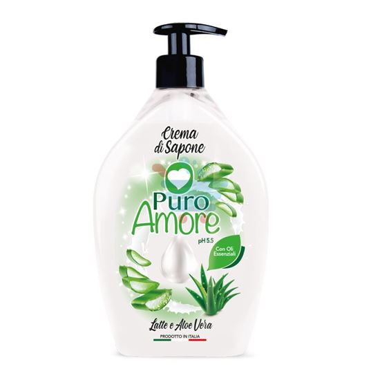 PURO AMORE CREMA DI SAPONE LATTE E ALOE VERA 750 ML