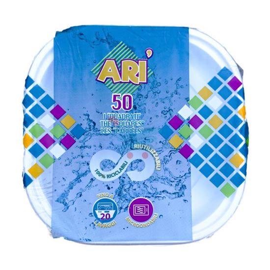 ARISTEA PIATTI QUADRI RIUTILIZZABILI 50PZ