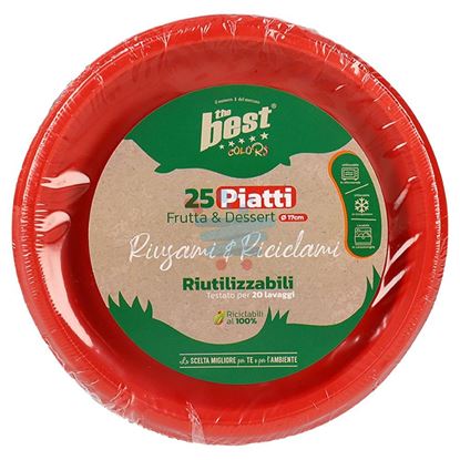 THE BEST PIATTI FRUTTA ROSSI 25PZ
