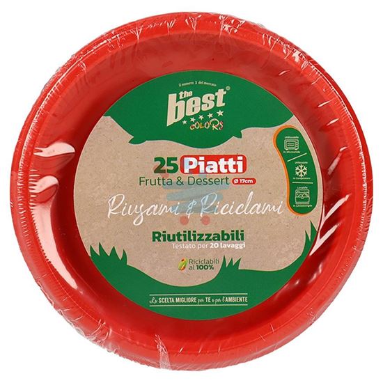 THE BEST PIATTI FRUTTA ROSSI 25PZ