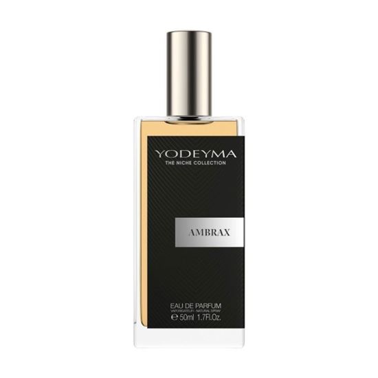 Flacone Yodeyma Ambrax 50ml profumo uomo di nicchia orientale e legnoso
