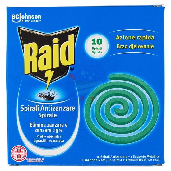 RAID OUTDOOR SPIRALI SPIRALE ANTIZANZARE 10 PEZZI
