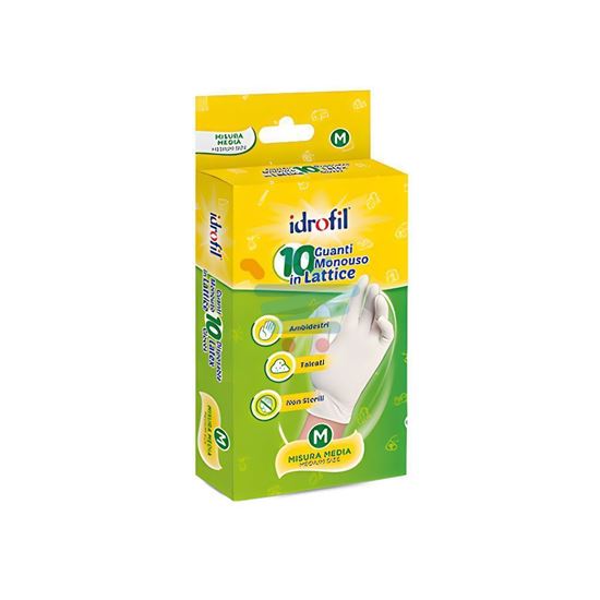 IDROFIL GUANTI IN LATTICE 10PZ MIS.M