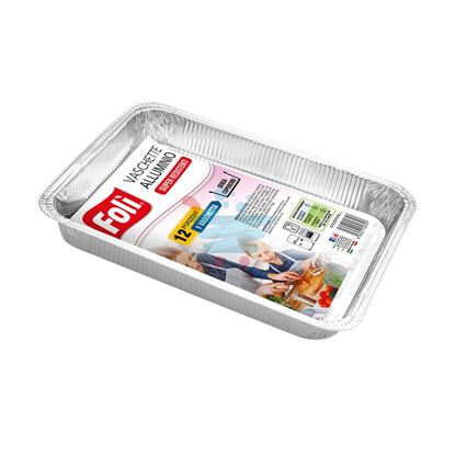 FOLI VASCHETTA IN ALLUMINIO 12 PORZIONI 1PZ