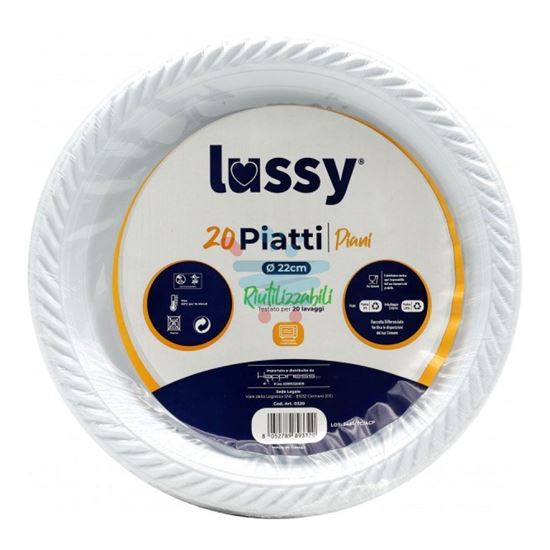 LUSSY PIATTI BIANCHI PIANI 20PZ