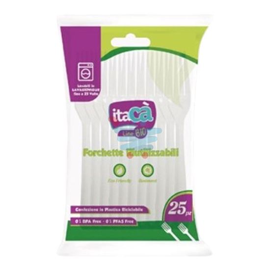 ITACA BIO FORCHETTE BIANCHE 25PZ