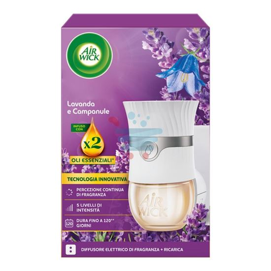 AIRWICK DIFFUSORE ELETTRICO COMPLETO FRAGRANZA LAVANDA E CAMPANULE