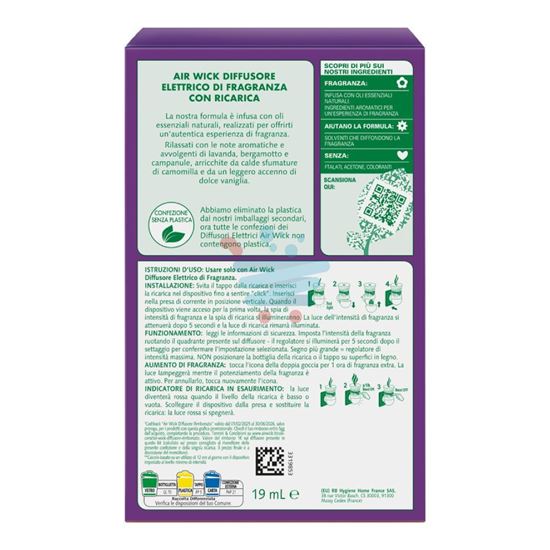 AIRWICK DIFFUSORE ELETTRICO COMPLETO FRAGRANZA LAVANDA E CAMPANULE