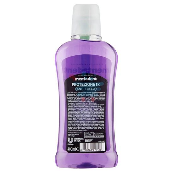 MENTADENT COLLUTTORIO PROTEZIONE 5X ANTIPLACCA 400ML