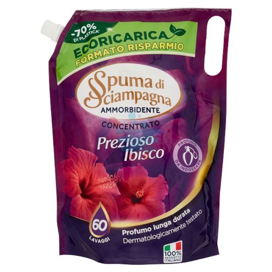 SPUMA DI SCIAMPAGNA AMMORBIDENTE ECORICA PREZIOSO IBISCO 60 LAVAGGI 1.2LT