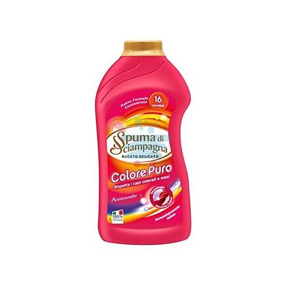 SPUMA DI SCIAMPAGNA DETERSIVO LAVATRICE LIQUIDO COLORE PURO 16 LAVAGGI 1LT