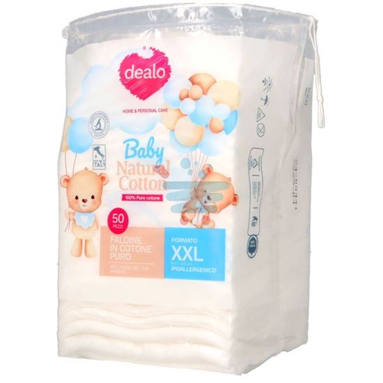 Confezione Dealo Faldine Baby Natural XXL 50 pezzi in puro cotone Carollo Detersivi