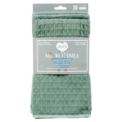 Confezione 3 pezzi Panni Microfibra Extra multi-superficie Dealo Carollo Detersivi