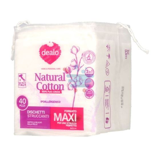 Utilizzo dei quadrotti struccanti Dealo XXL per rimuovere il make-up dal viso