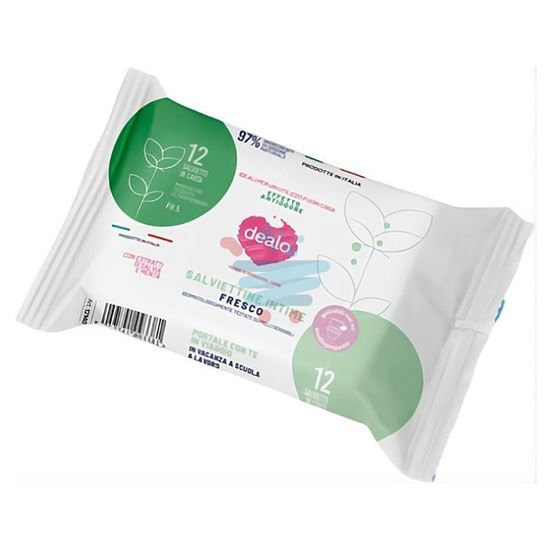 Confezione tascabile da 12 pezzi Salviette Intime Fresco Menta Dealo Carollo Detersivi