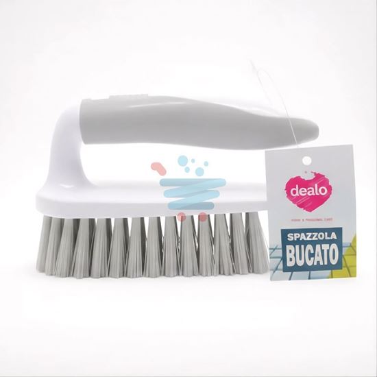 Dettaglio del manico ergonomico con finitura soft-touch antiscivolo della spazzola Dealo