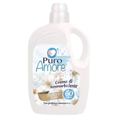 Flacone Puro Amore Ammorbidente Bianco Latte 3 litri 60 lavaggi Carollo Detersivi