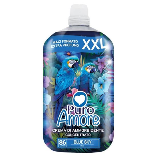 Flacone Maxi Formato Puro Amore Ammorbidente Concentrato Blue Sky 86 lavaggi Carollo Detersivi