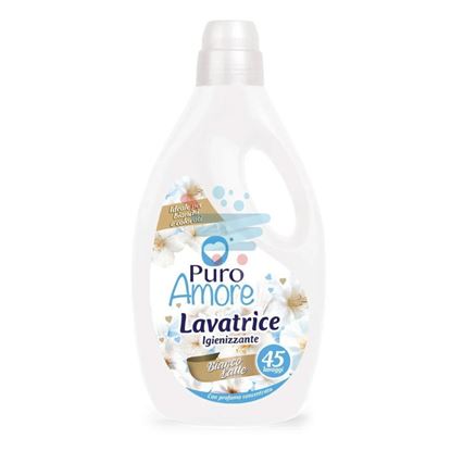 Flacone Detersivo Lavatrice Puro Amore Bianco Latte 45 Lavaggi Carollo Detersivi