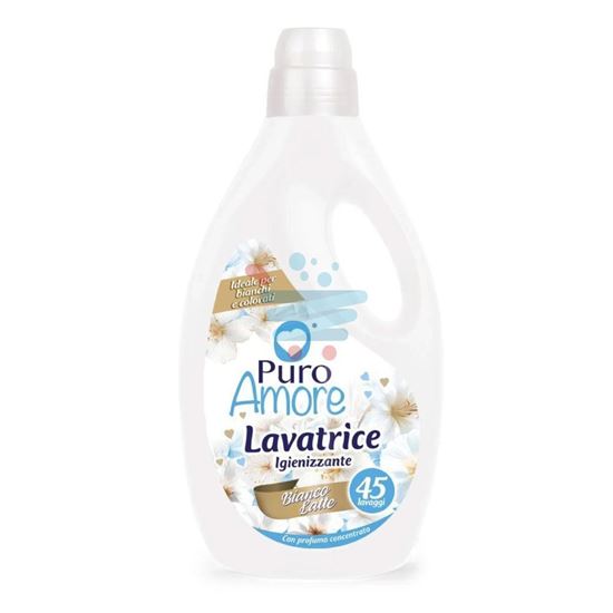 Flacone Detersivo Lavatrice Puro Amore Bianco Latte 45 Lavaggi Carollo Detersivi