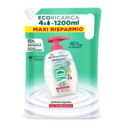 Busta ecoricarica Vidal Sapone Liquido Antibatterico da 1,2 litri