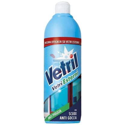 Flacone Vetril Squeeze detergente vetri e specchi 650 ml con effetto antipolvere e antipioggia