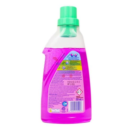 Retro della bottiglia Vanish Gel Pink Hygiene 725ml con etichetta italiana e barcode