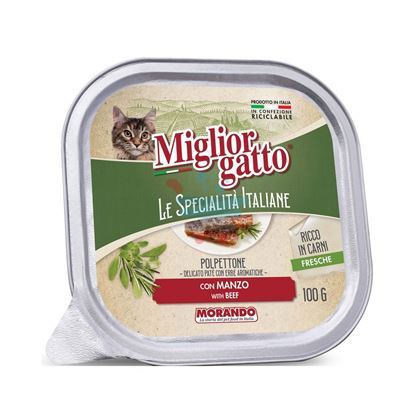 MIGLIOR GATTO LE SPECIALITA' ITALIANE POLPETTONE PATE' CON MANZO VASCHETTA 100GR