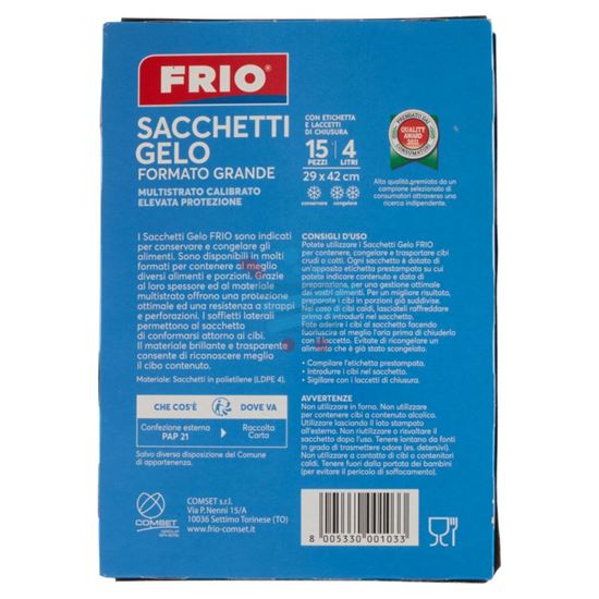 FRIO SACCHETTI GELO FORMATO GRANDE 29X42CM 15PZ