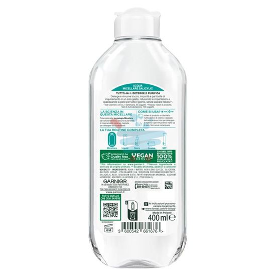 GARNIER ACQUA MICELLARE SALICYLIC PELLE GRASSA E A TENDENZA ACNEICA 400 ML